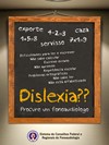 Cartaz Dislexia – procure um fonoaudiólogo